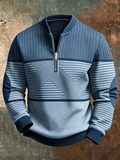 Viktor™ | Męski Sweter z Krótkim Zamkiem