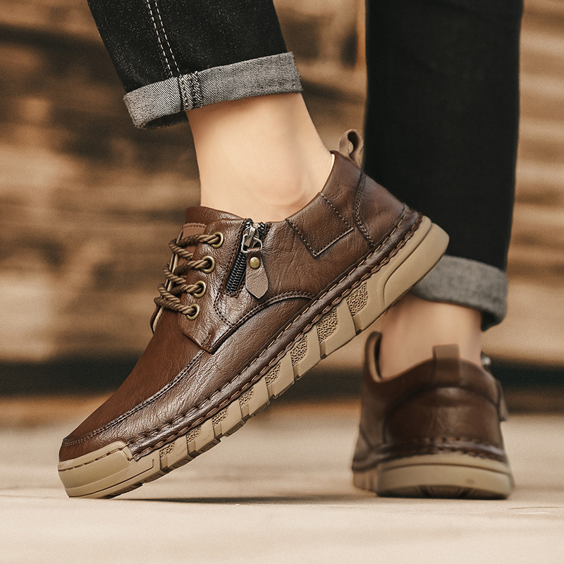Enzo™ | Skórzane Buty na Zamek