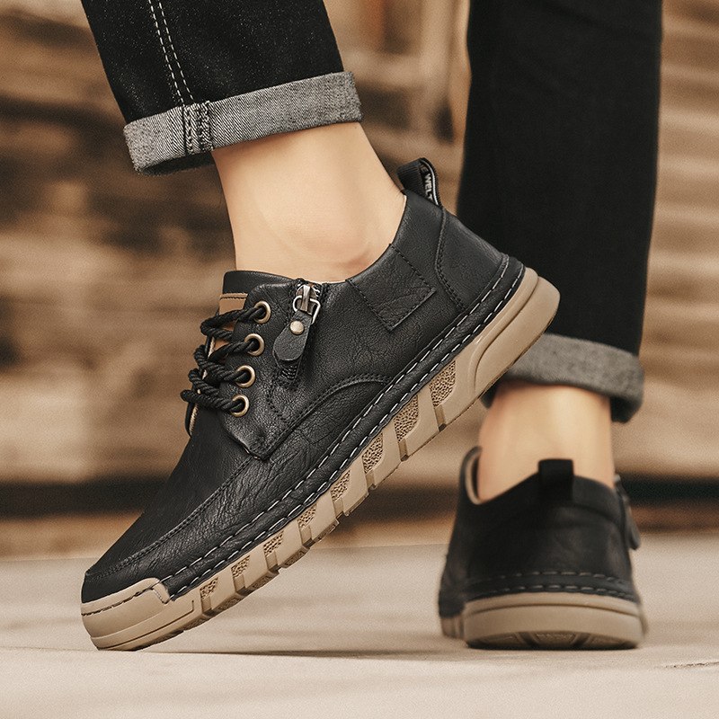 Enzo™ | Skórzane Buty na Zamek