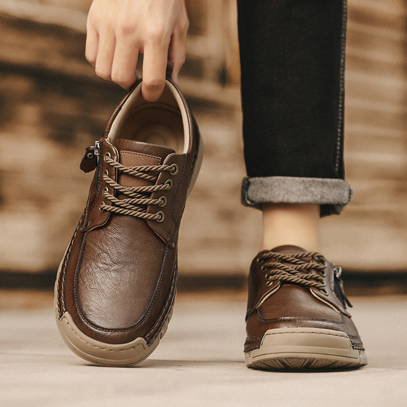 Enzo™ | Skórzane Buty na Zamek