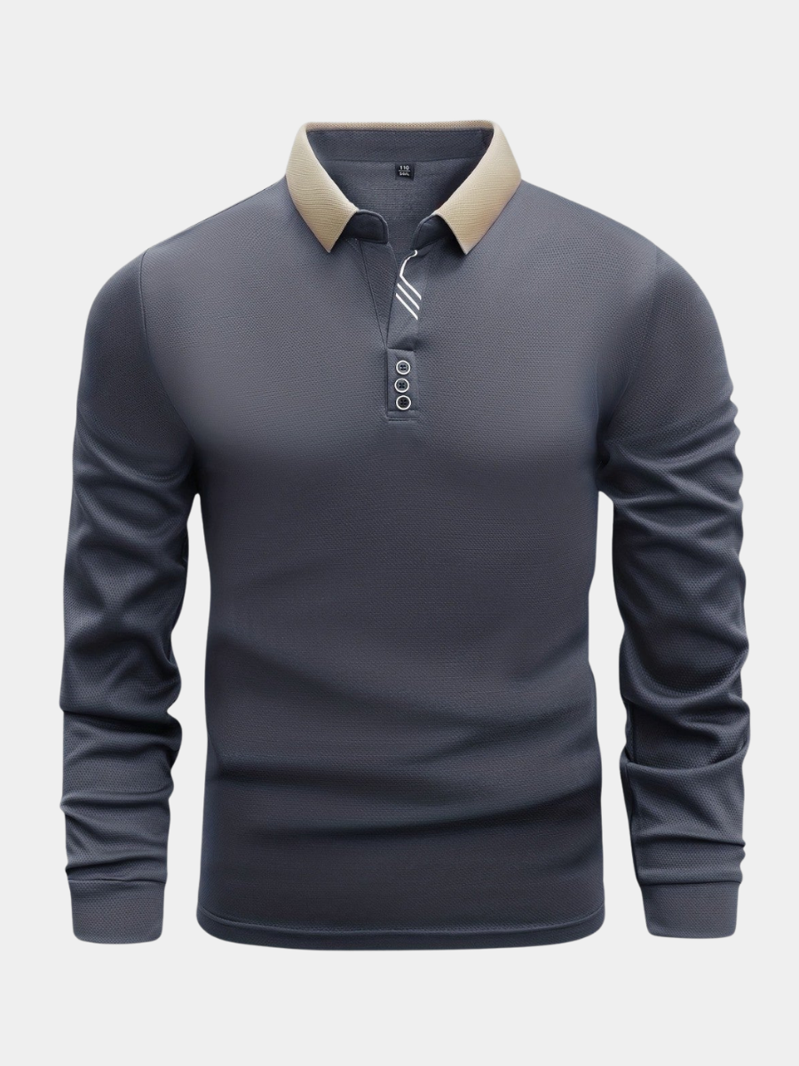 Garrett™ | Męska Koszulka Polo z Długim Rękawem