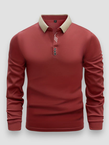 Garrett™ | Męska Koszulka Polo z Długim Rękawem