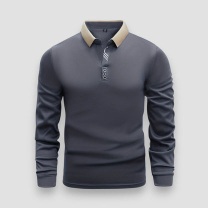 Garrett™ | Męska Koszulka Polo z Długim Rękawem