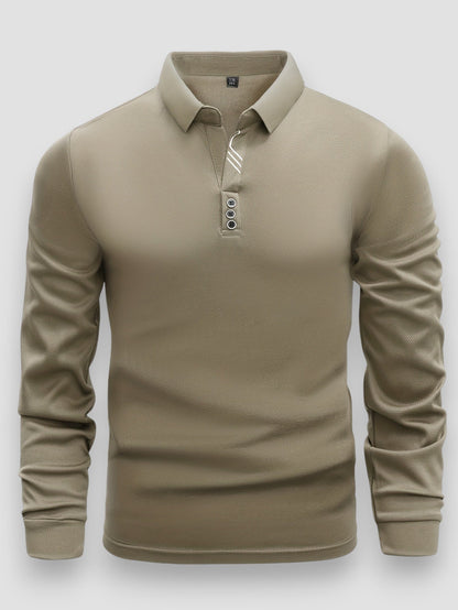 Garrett™ | Męska Koszulka Polo z Długim Rękawem
